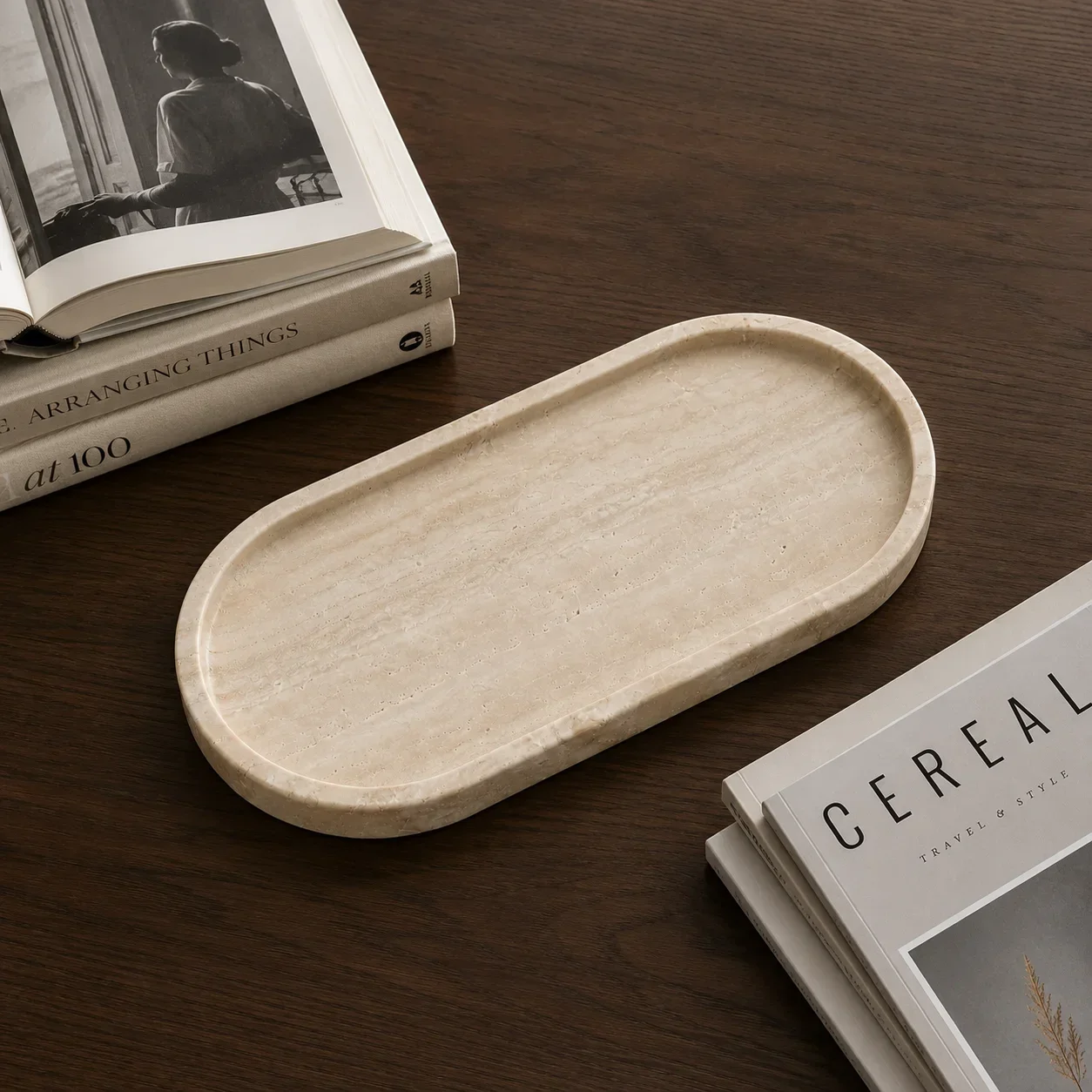 Custom wholesale white marble serving tray for private label stone product programs China