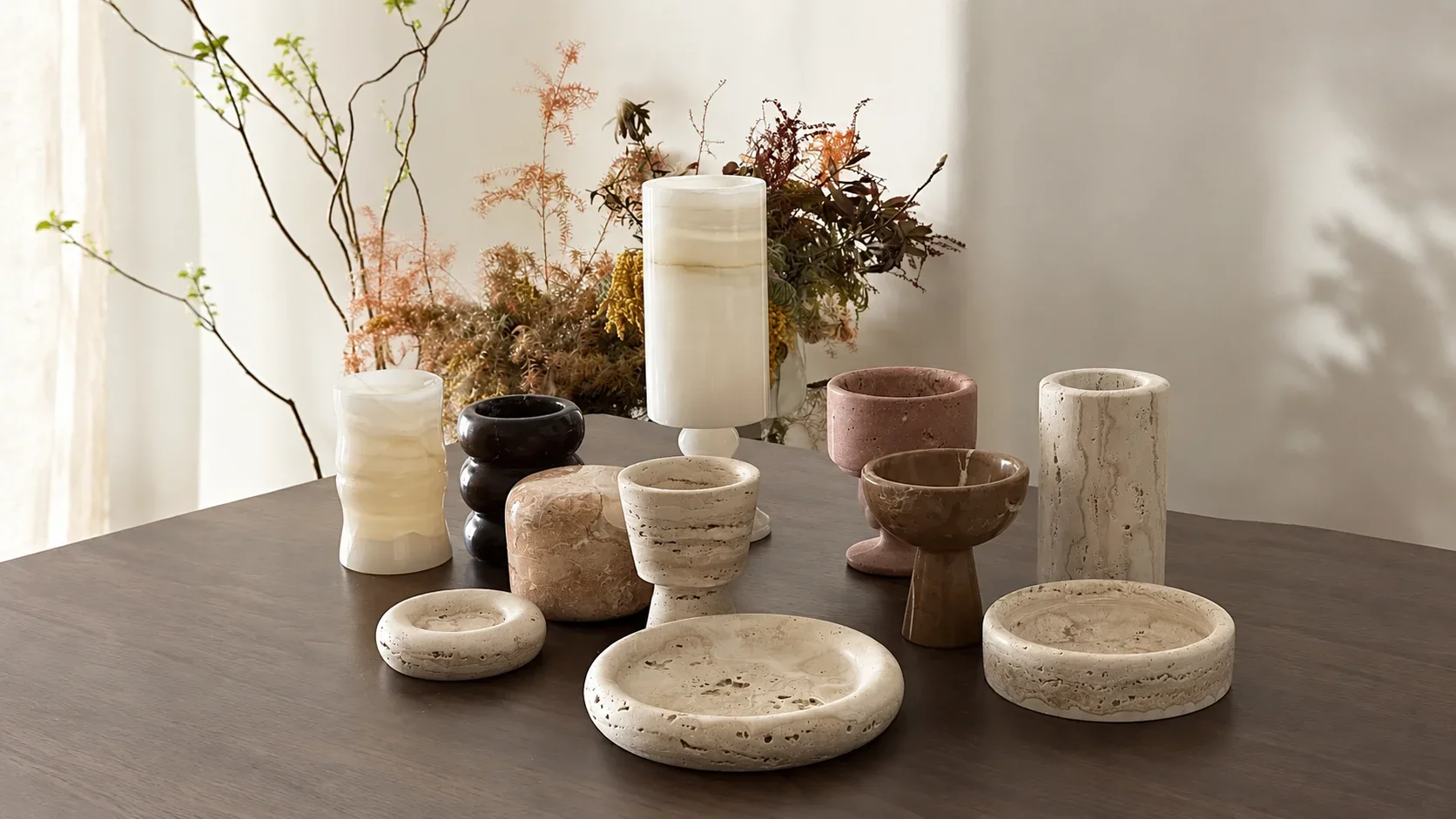 Wholesale marble trays, stone home decor and stone accessories product catalog for OEM manufacturer China