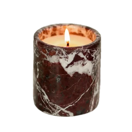 Wholesale Rosso Marble Candle Holder OEM Manufacturer China