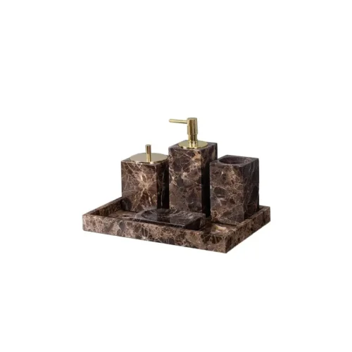 Wholesale Natural Marble Bathroom Accessories Set OEM Manufacturer China