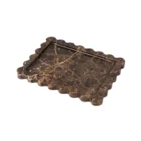 Natural Rosa Levanto Rectangular Scalloped Tray for Home Decor, Vanity Tray, Jewelry Tray, Decorative Tray thumbnail 2