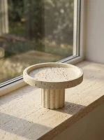 Natural Stone 1-Footed Travertine Tray 썸네일 2