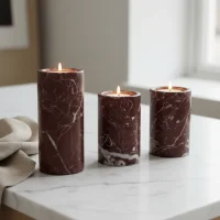 Rosso Marble Candle Holder thumbnail 3