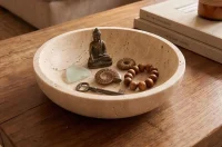 Natural Beige Travertine Decorative Bowl 썸네일 3