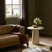 Circular Travertine Side Table 썸네일 2