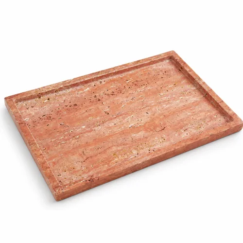 Wholesale Natural Red Travertine Rectangular Tray OEM Manufacturer China