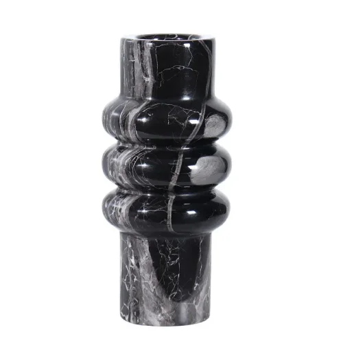 Wholesale Natural Marble Cylindrical Threaded Vase OEM Manufacturer China