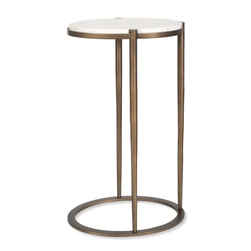Round marble top metal frame drink table manufacturer in China