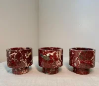 Rosso Levanto Marble Candle Holder thumbnail 3