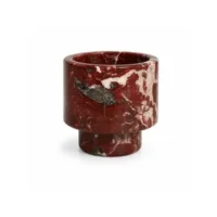 Rosso Levanto Marble Candle Holder thumbnail 1