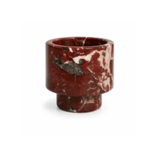 Wholesale Rosso Levanto Marble Candle Holder OEM Manufacturer China