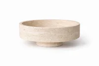Natural Beige Travertine Stone Bowl 썸네일 1
