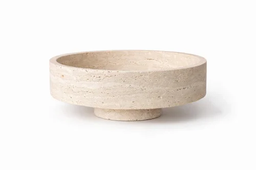 Wholesale Natural Beige Travertine Stone Bowl OEM Manufacturer China
