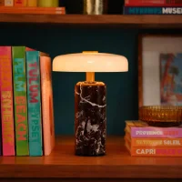 Cordless Rechargeable Marble Touch Table Lamp thumbnail 2