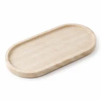 صورة مصغرة 1 للمنتج Natural Beige Travertine Oval Tray