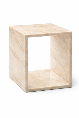 Rectangular marble side table factory custom fabrication in China