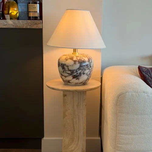 Calacatta Viola marble accent lamp manufacturer for OEM lighting collections