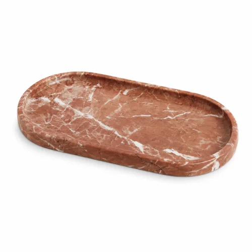 Wholesale Natural Rosso Alicante Oval Tray OEM Manufacturer China