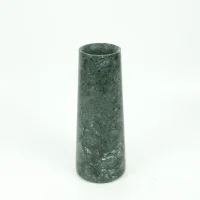 Natural Black Marquina Marble Round Flower Vase 썸네일 3