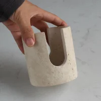 صورة مصغرة 3 للمنتج Natural Beige Travertine Slot Sponge Holder for Kitchen Counter