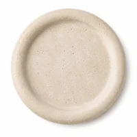 Natural Beige Travertine Round Tray 썸네일 3