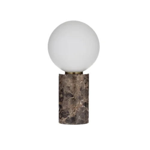 Compact brown marble table lamp OEM model for wholesale collections