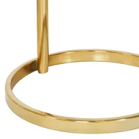 صورة مصغرة 2 للمنتج C-Shaped Marble Top Side Table with Gold Metal Frame