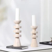 Natural Black Marble Candlestick Holder 썸네일 3