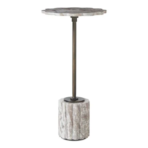 Scalloped marble drink table custom fabrication and OEM supplier China