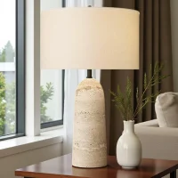 Travertine Stone Table Lamp thumbnail 3