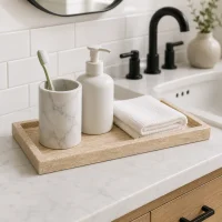 Natural Beige Travertine Rectangular Tray 썸네일 2