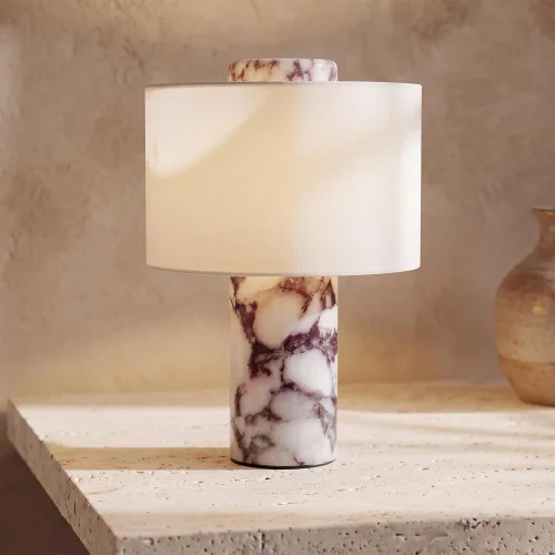 Cordless rechargeable marble touch table lamp model for OEM and wholesale production
