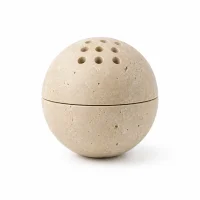 صورة مصغرة 1 للمنتج Natural Travertine Sphere Incense Burner Ball