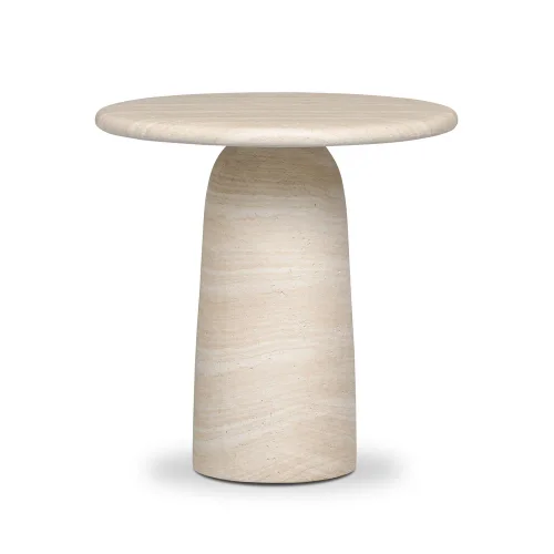 Circular travertine side table wholesale manufacturer and factory China