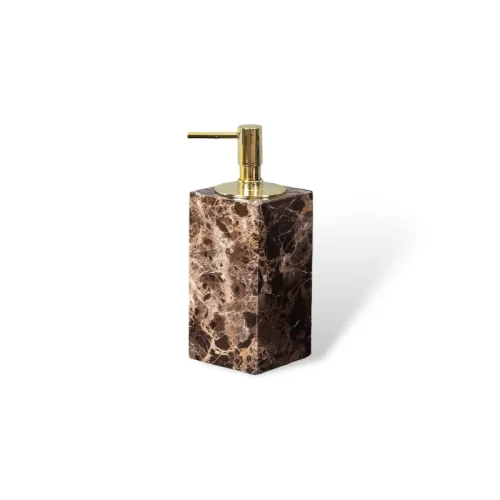 Natural marble rectangular liquid soap dispenser for wholesale bathroom accessory and private label OEM programs